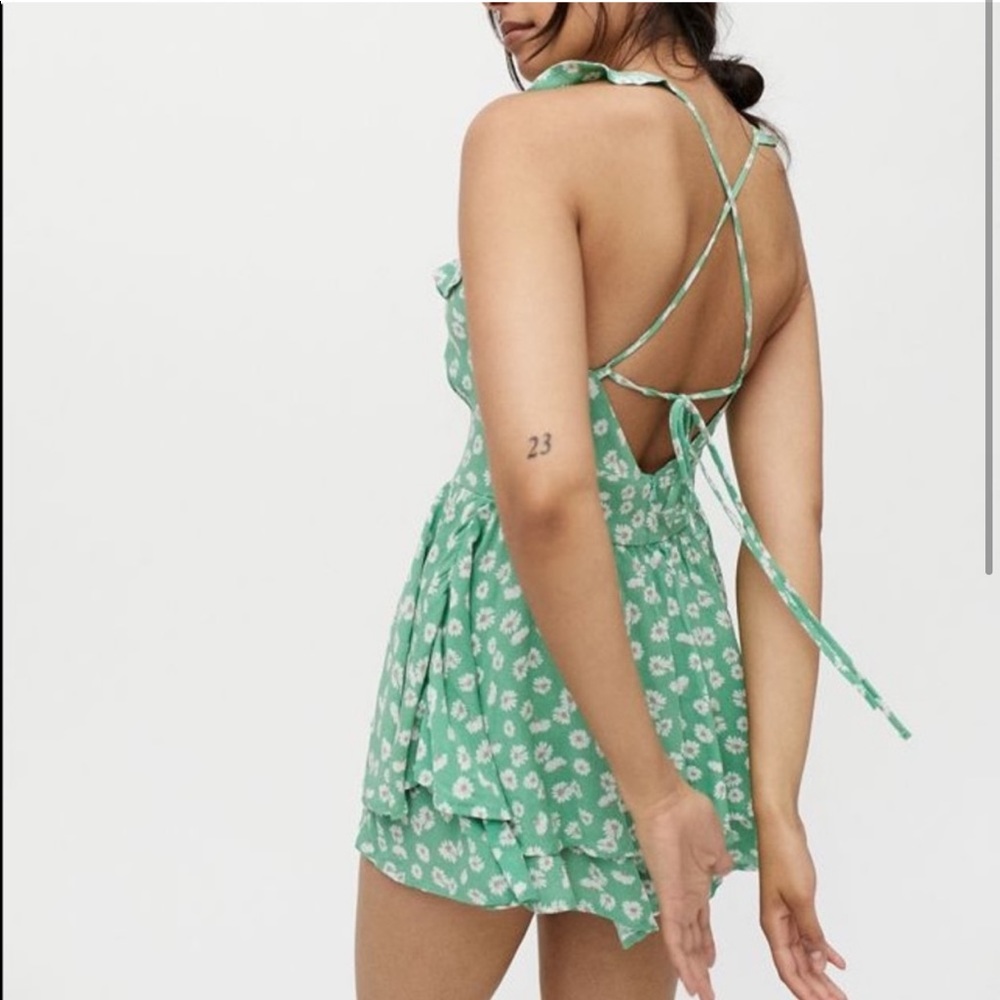 Urban outfitters emilie ruffle romper